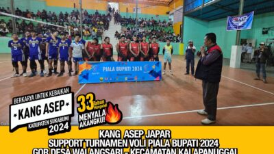 Hadiri Turnamen Voli Ball di Kalapanunggal, Kang Asep Japar Calon Bupati Sukabumi: Atlet Muda Harus Diprioritaskan!